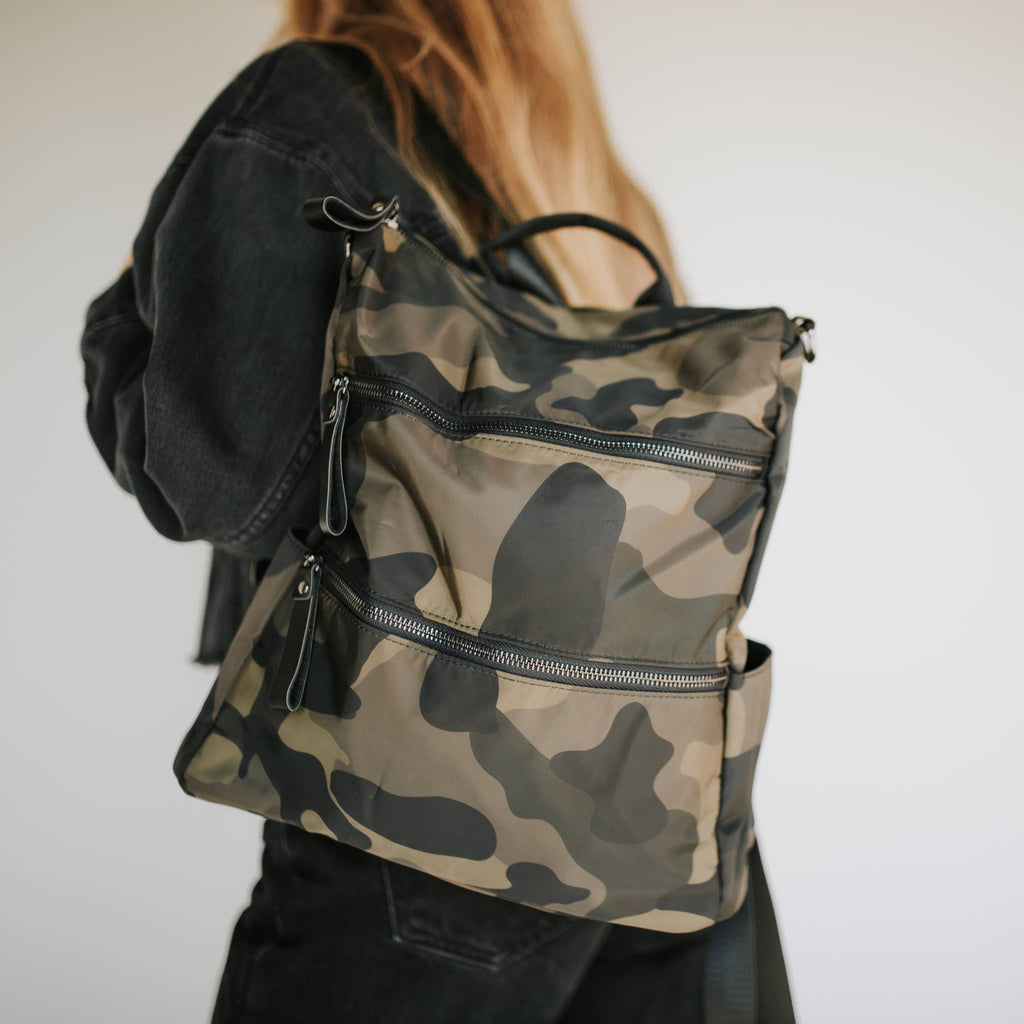 "Nori" Nylon Backpack | Camo