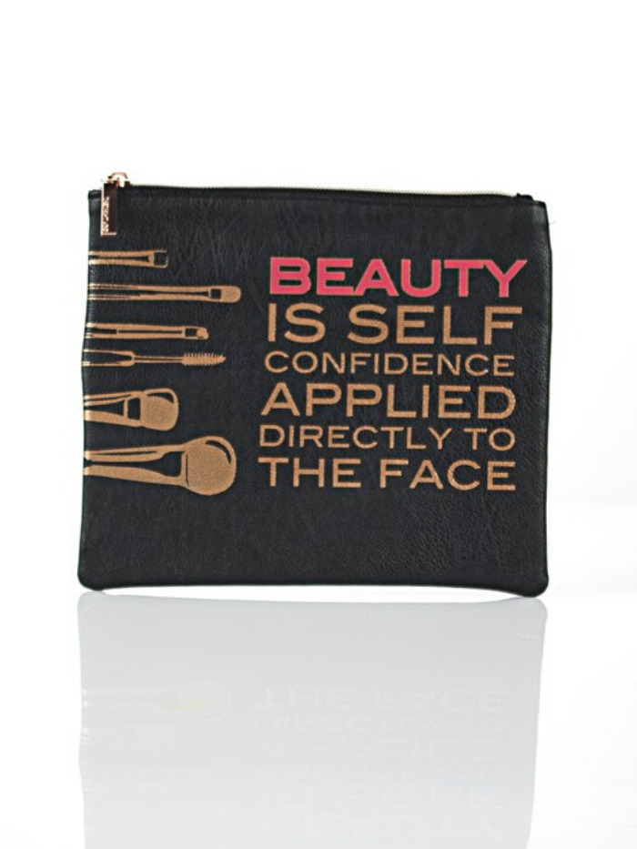 "Beauty is Confidence.... Faux Leather Pouch