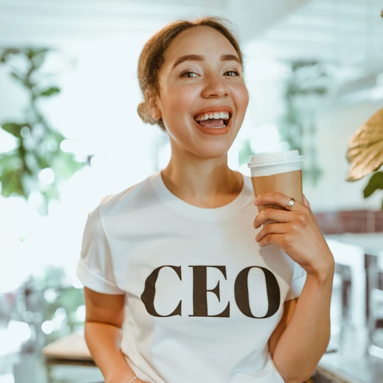 "CEO" Graphic Tee | White