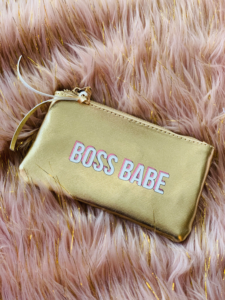 "Boss Babe" Vegan Leather Pouch