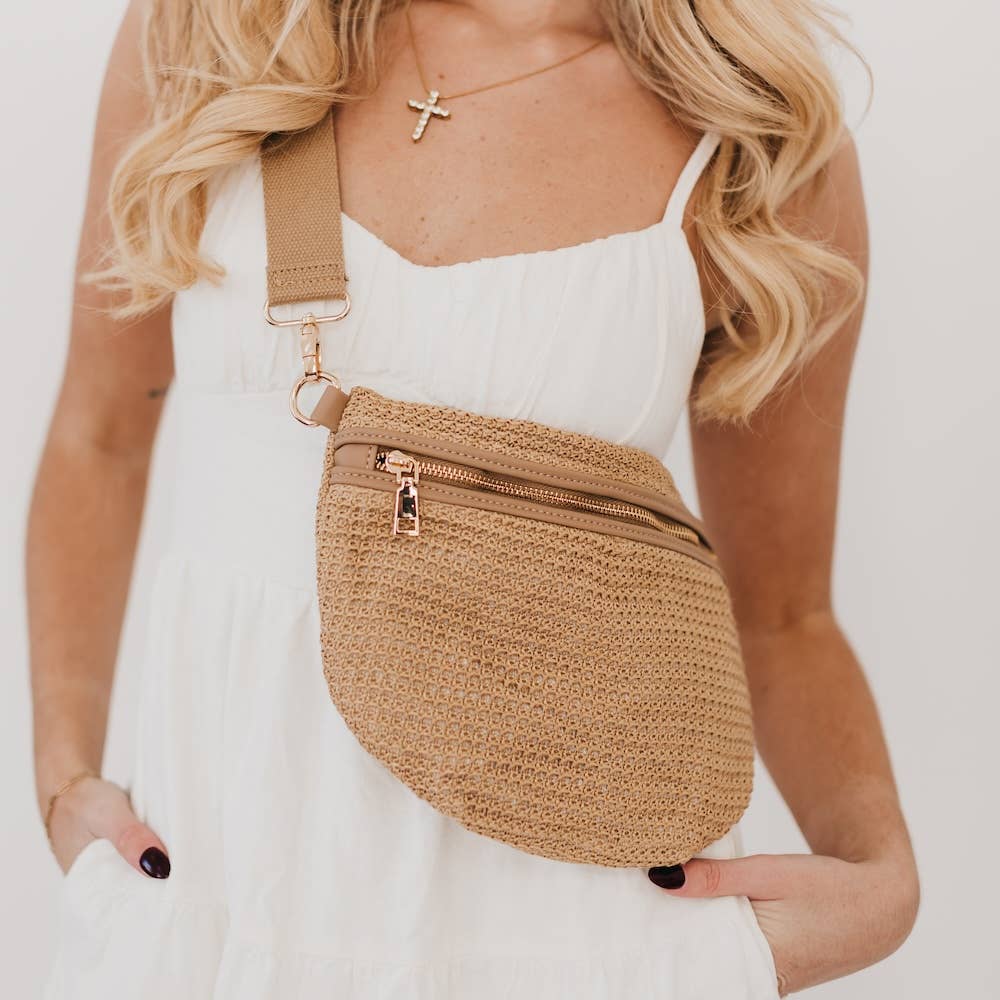 "Rachel" Raffia Bum Bag