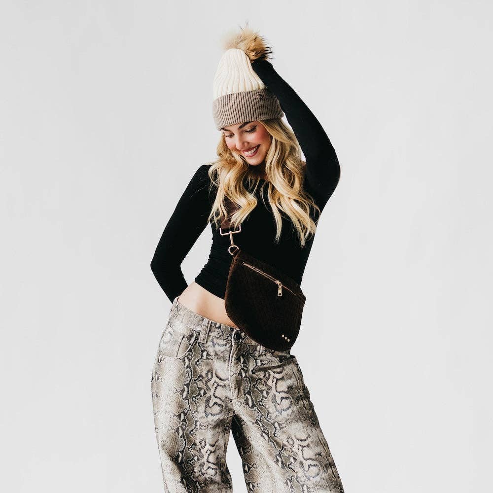 Suede Westlyn Woven Bum Bag - PREORDER