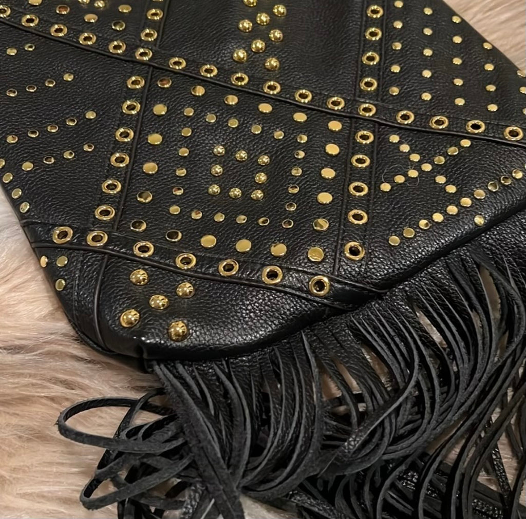 *Pre-Owned* Leather Studded Crossbody w/ Fringe | Rebecca Minkoff