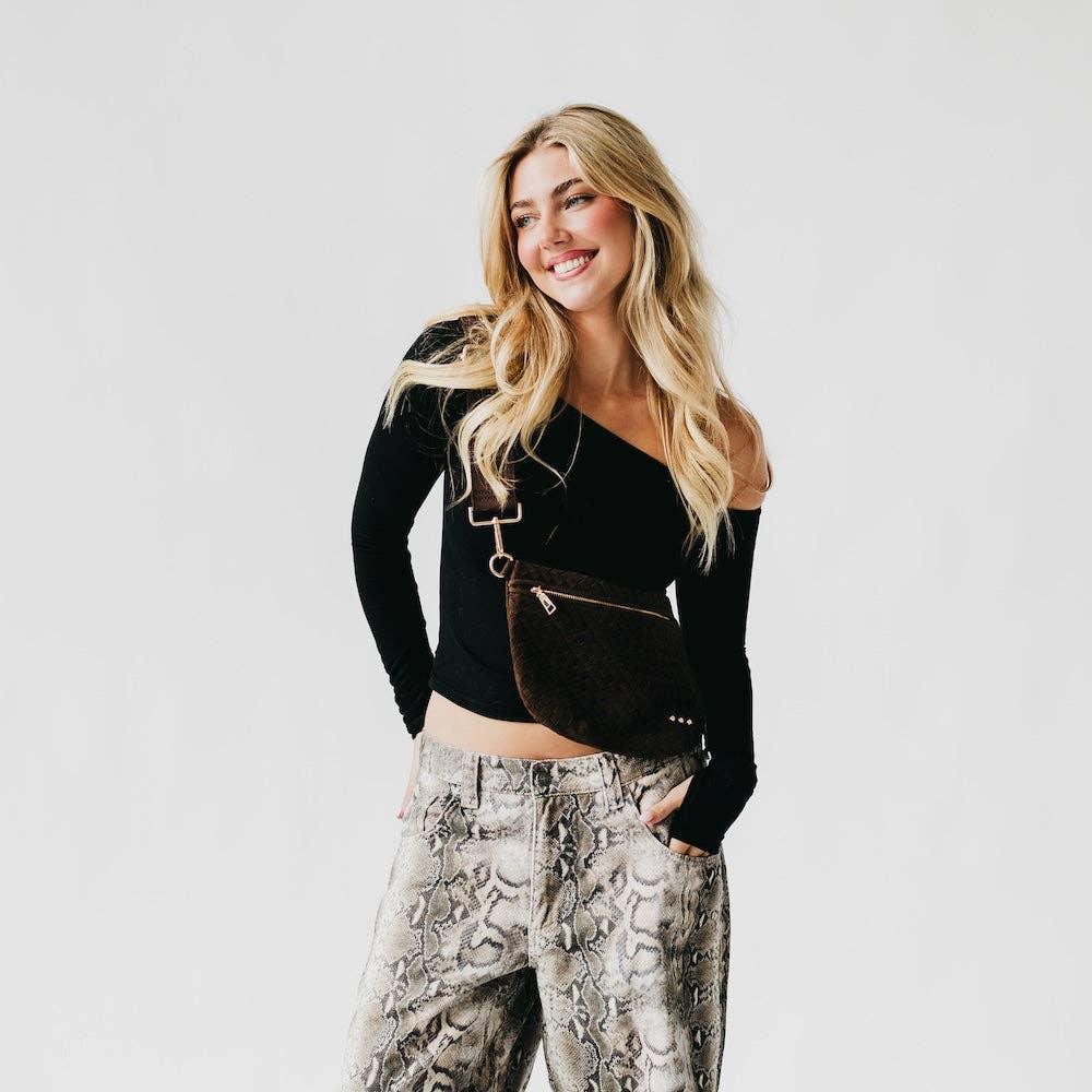 Suede Westlyn Woven Bum Bag - PREORDER