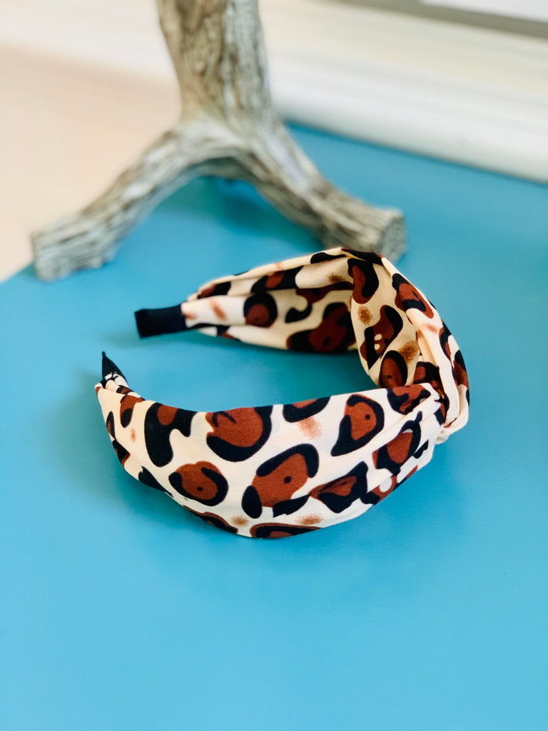 Fabric Print Headband with Knot Detail