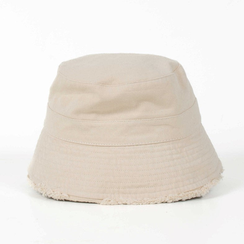 Distressed Edge Bucket Hat | Khaki